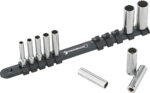 1/4" Drive deep socket set on clip rail - Image 2